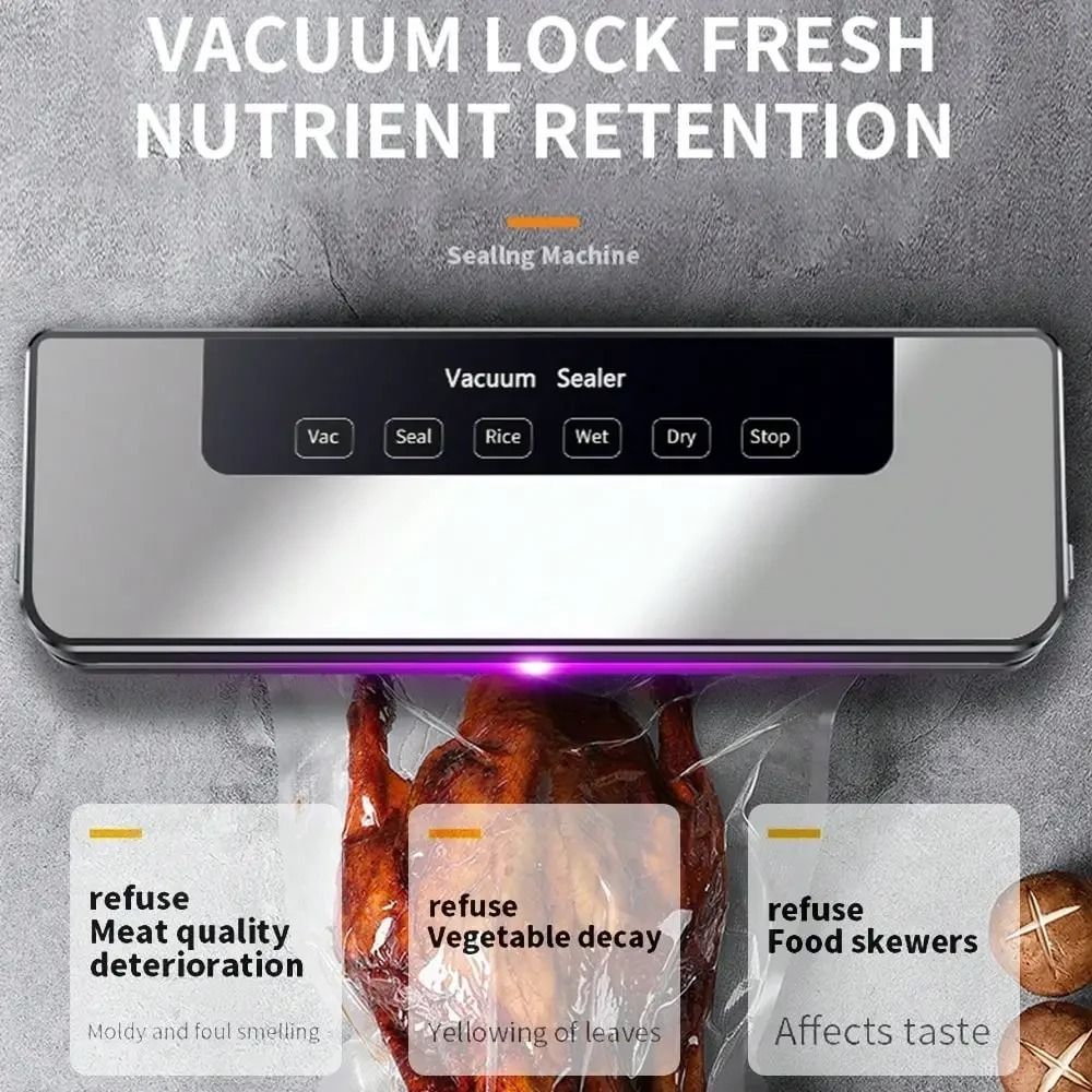 Food Storage Vacuum - Dokunmatik Düğme Elektrikli Vakum Mühürleyen Çoklu