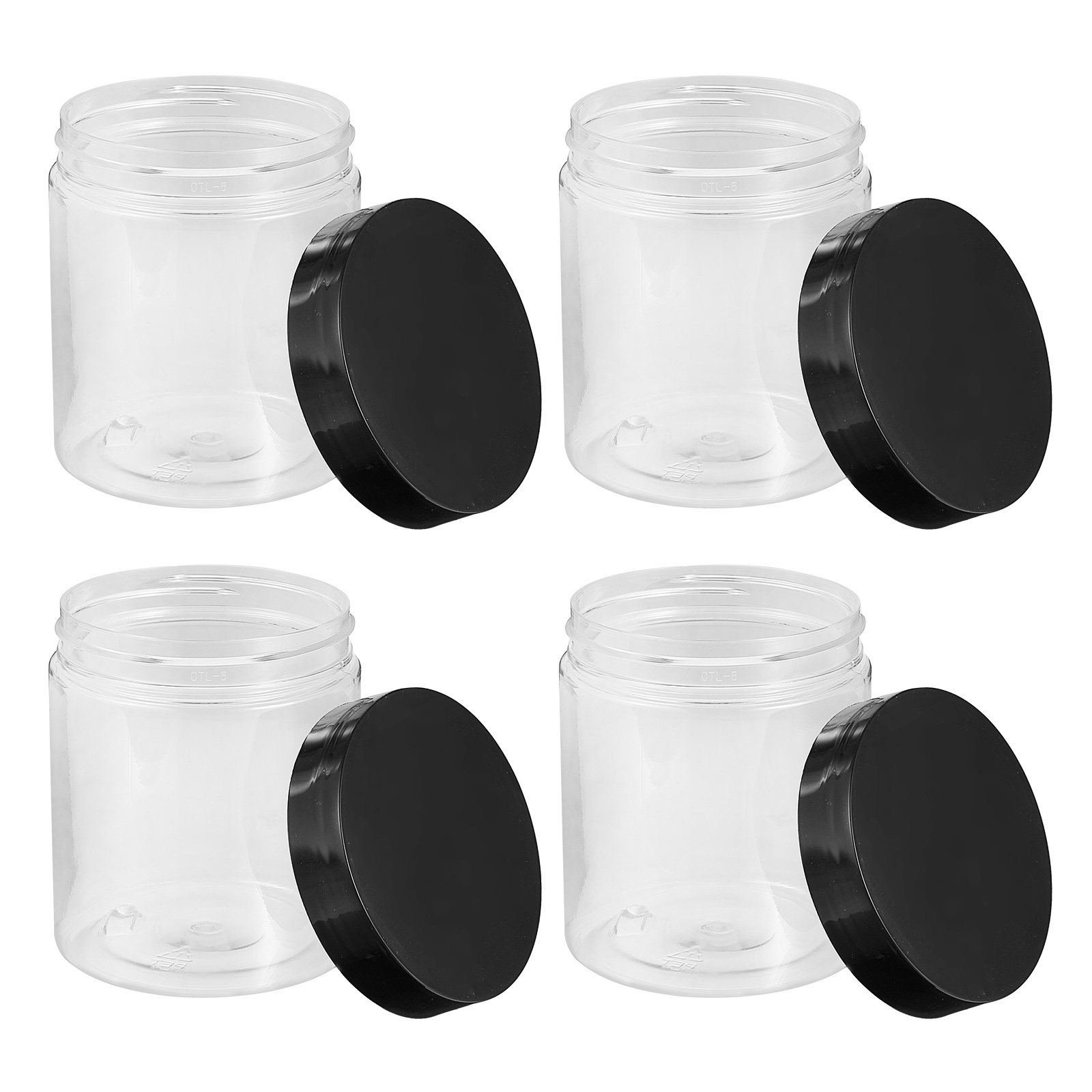 Food Storage And Organizer - 12 Adet Şeffaf Plastik Saklama Kavanozu