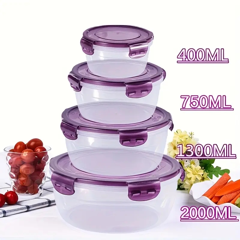 Food Storage Cupboard - 4 Plastik Gıda Saklama Kabı, Öğle