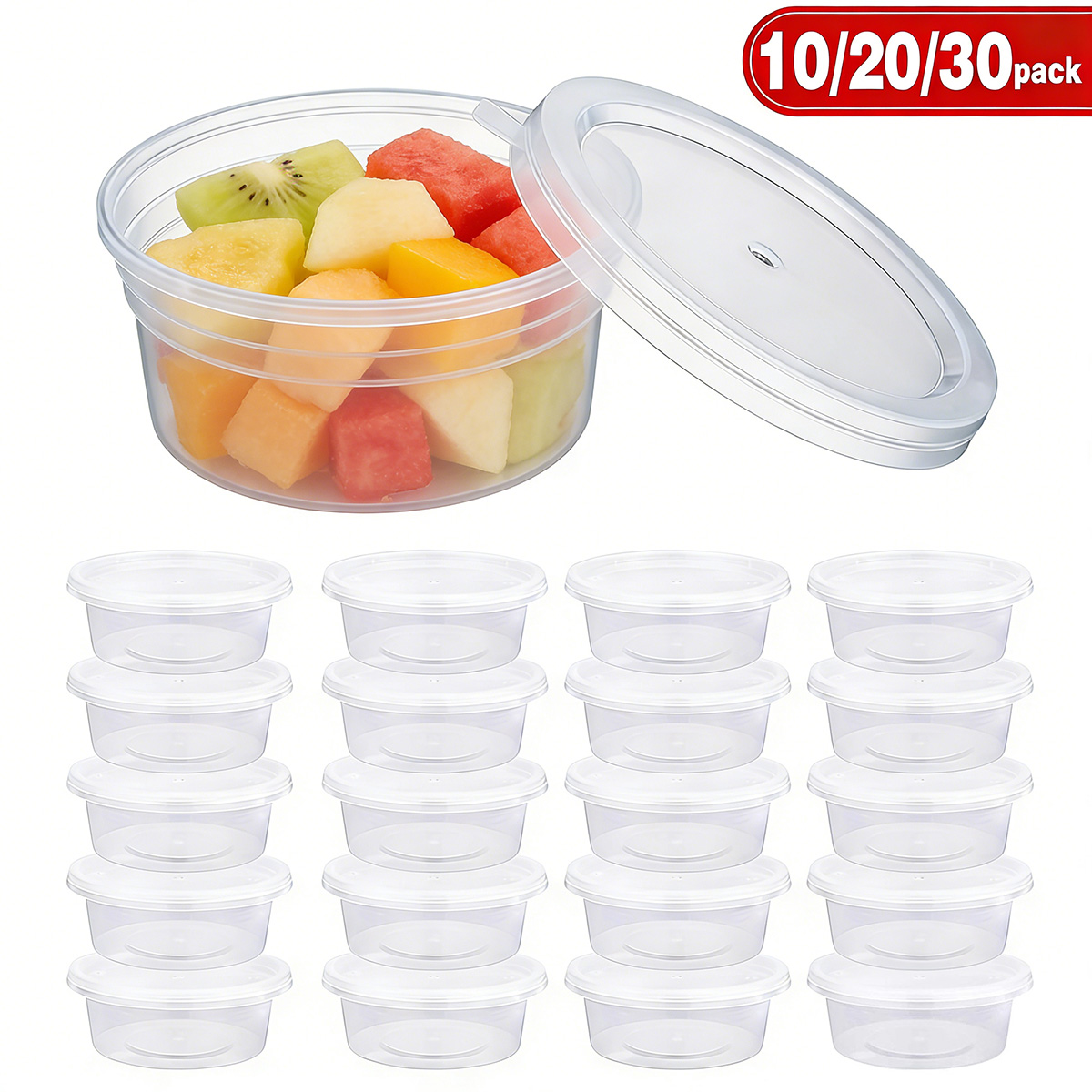 Food Storage Warehouse - 10/20/30'lu Paket Küçük Kapaklı Slime Kapları,