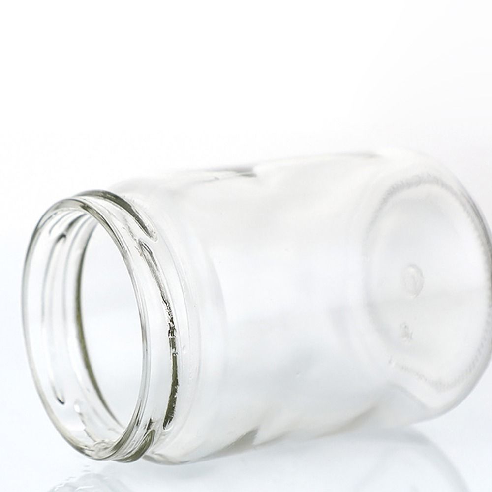 Food Storage Glass Round - 1 adet siyah hava geçirmez kapaklı