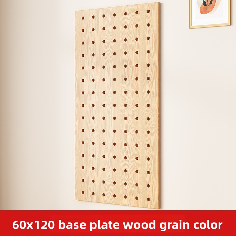 Food Storage And Organizer - Masif Ahşap İskandinav Pegboard Duvar Rafı