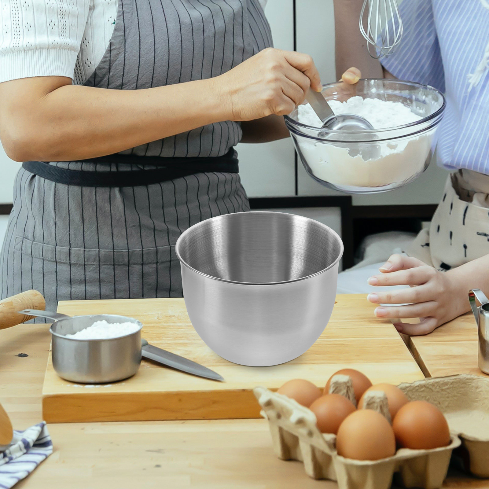 Food Storage In Stainless Steel - Derin Paslanmaz Çelik Karıştırma Kabı Kalın