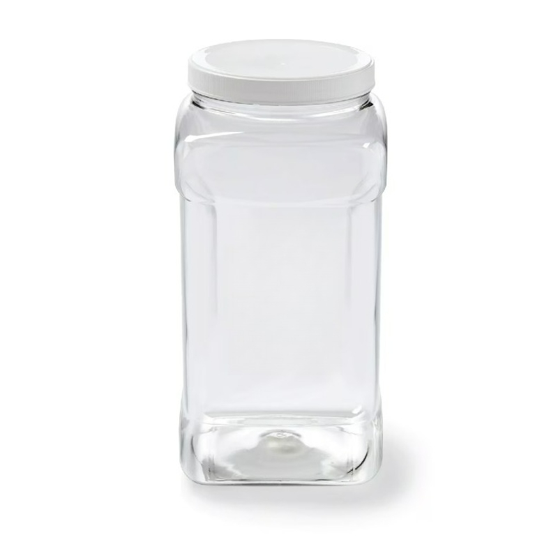 Food Storage 4 Quart - 4 Litrelik Şeffaf Plastik Kap, Beyaz