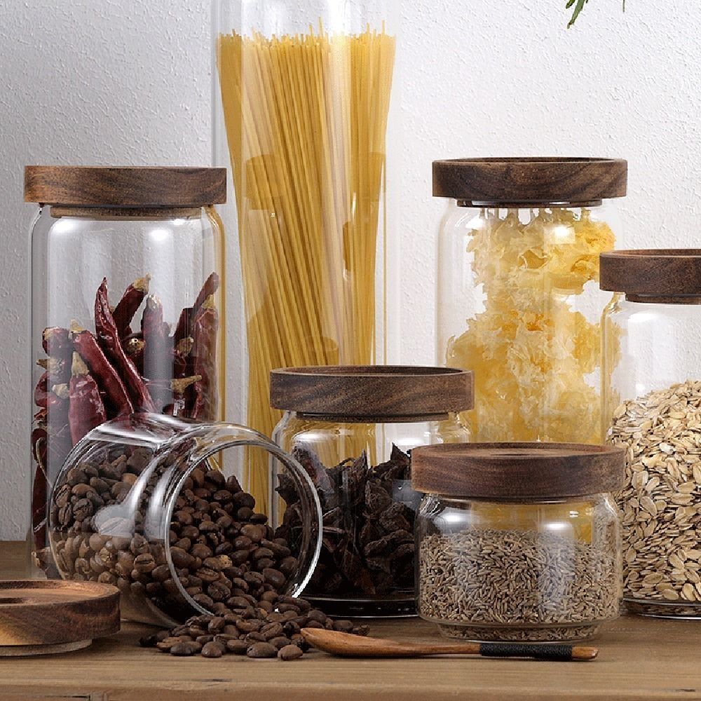 Çok Amaçlı Ahşap Kapaklı Cam G - Food Storage Glass Round incelemesi ve fiyatı
