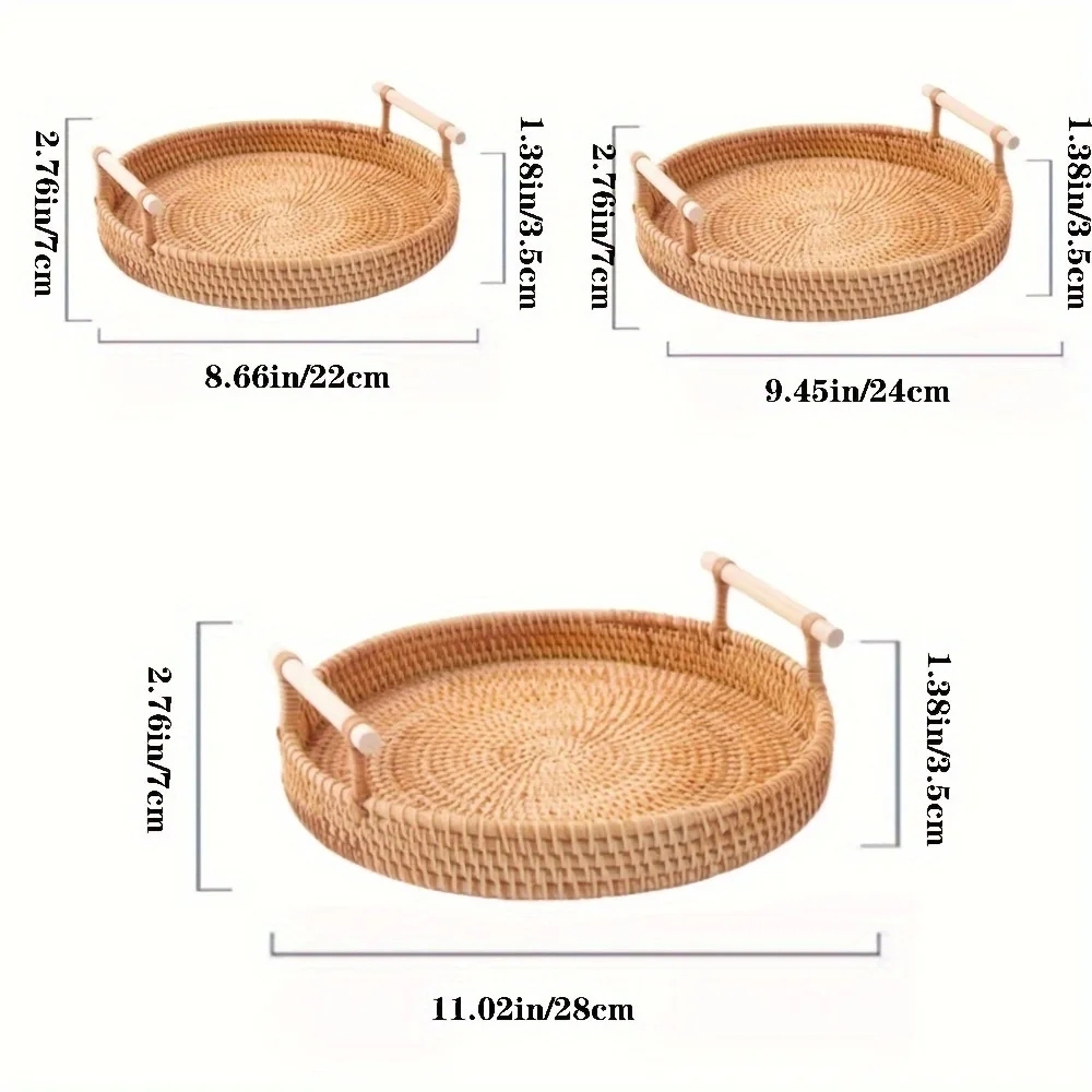 El yapımı Rattan Tepsi ve Yiye - Food Storage Of Plants incelemesi ve fiyatı