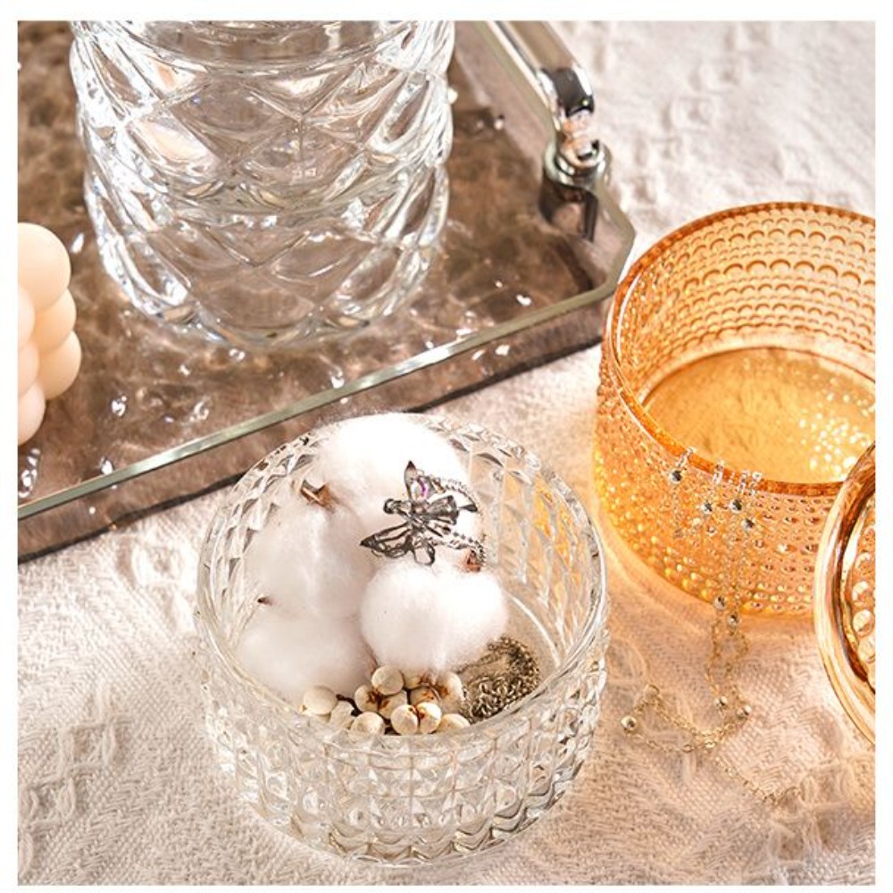 Avrupa yaratıcı lüks kristal c - Food Storage Glass Round incelemesi ve fiyatı
