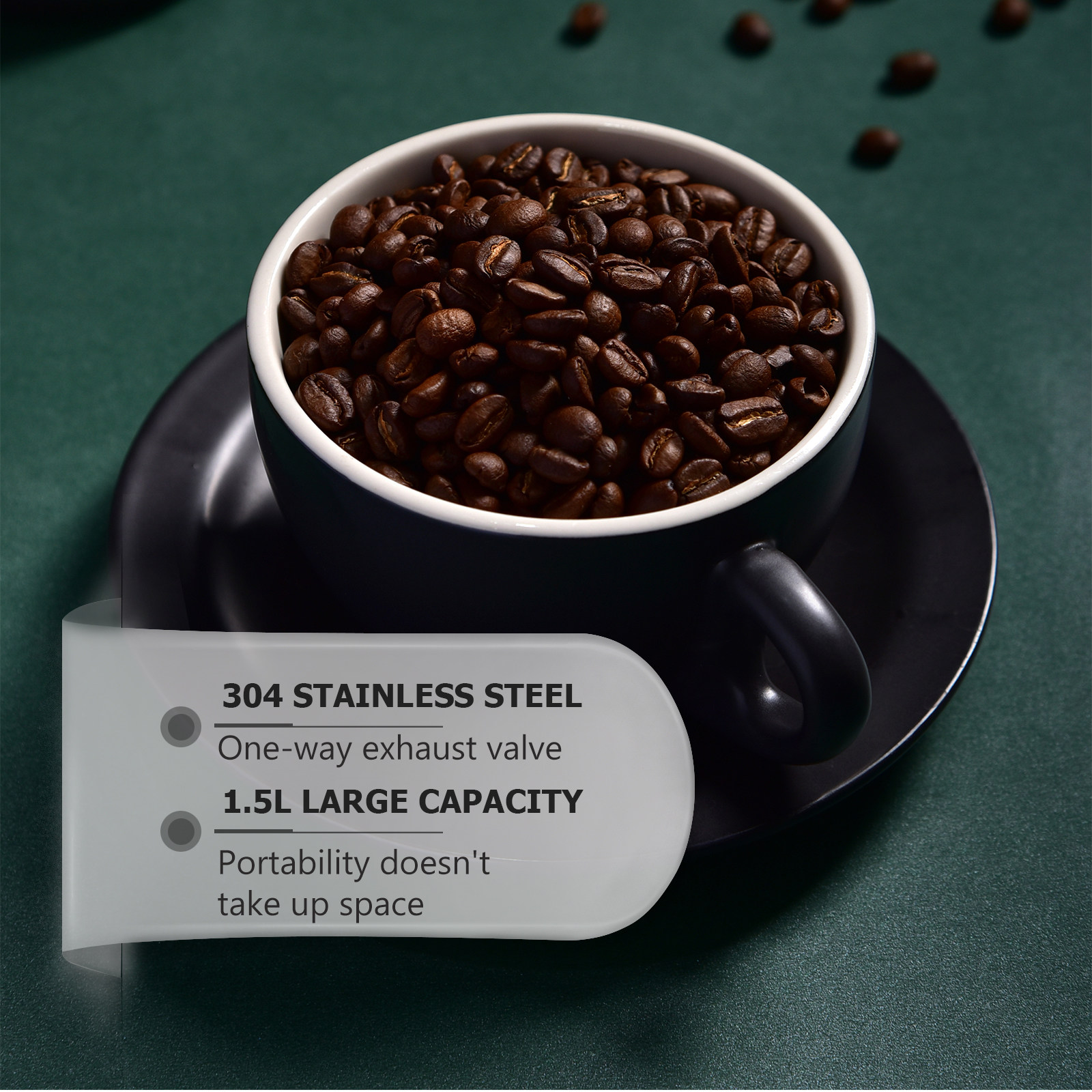 1 Adet Kahve Çekirdeği Saklama - Food Storage In Stainless Steel incelemesi ve fiyatı