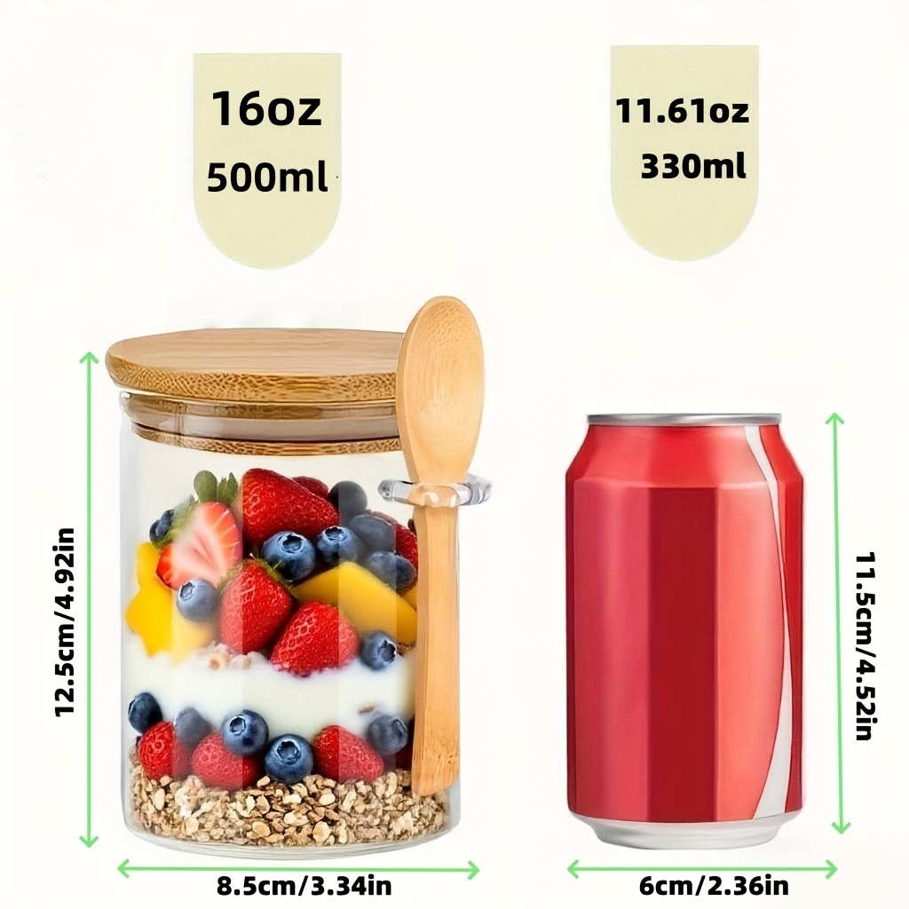 1/2/4/8 adetlik yulaf ezmesi i - Food Storage Glass Round incelemesi ve fiyatı